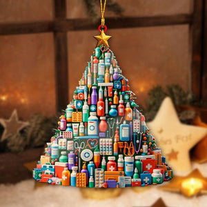 Pharmacy Christmas Tree Ornament-Gifts For Pharmacist, Nurse-2024 New Release