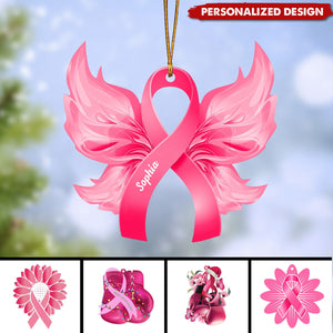 Personalized Breast Cancer Christmas Ornament-2024 New Release