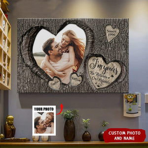 Personalized God Knew My Heart Needed You Couples Photo Canvas Poster