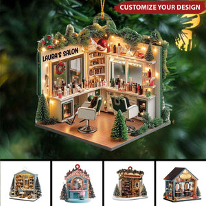 Personalized Hair Salon Christmas Ornament Gift For Hairdresser - 2024 New Release