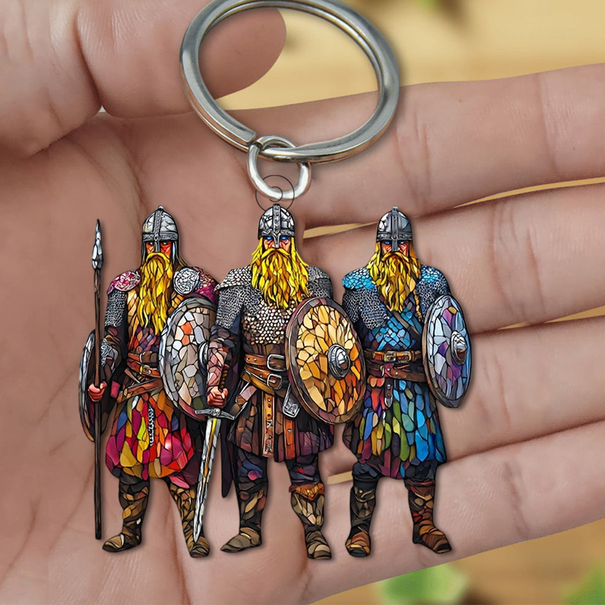 Viking Warrior Keychain, Historical Decor