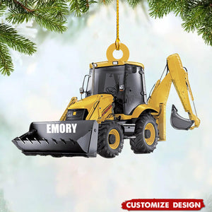 2024 New Release Personalized Excavator Christmas Ornament - Gift For Heavy Equipment Operator