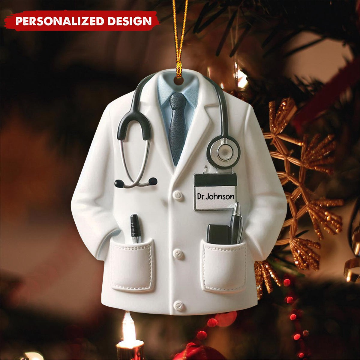 Personalized Doctor Blouse Christmas Ornament-Gifts For Medical Grad Healthcare Worker-2024 New Release