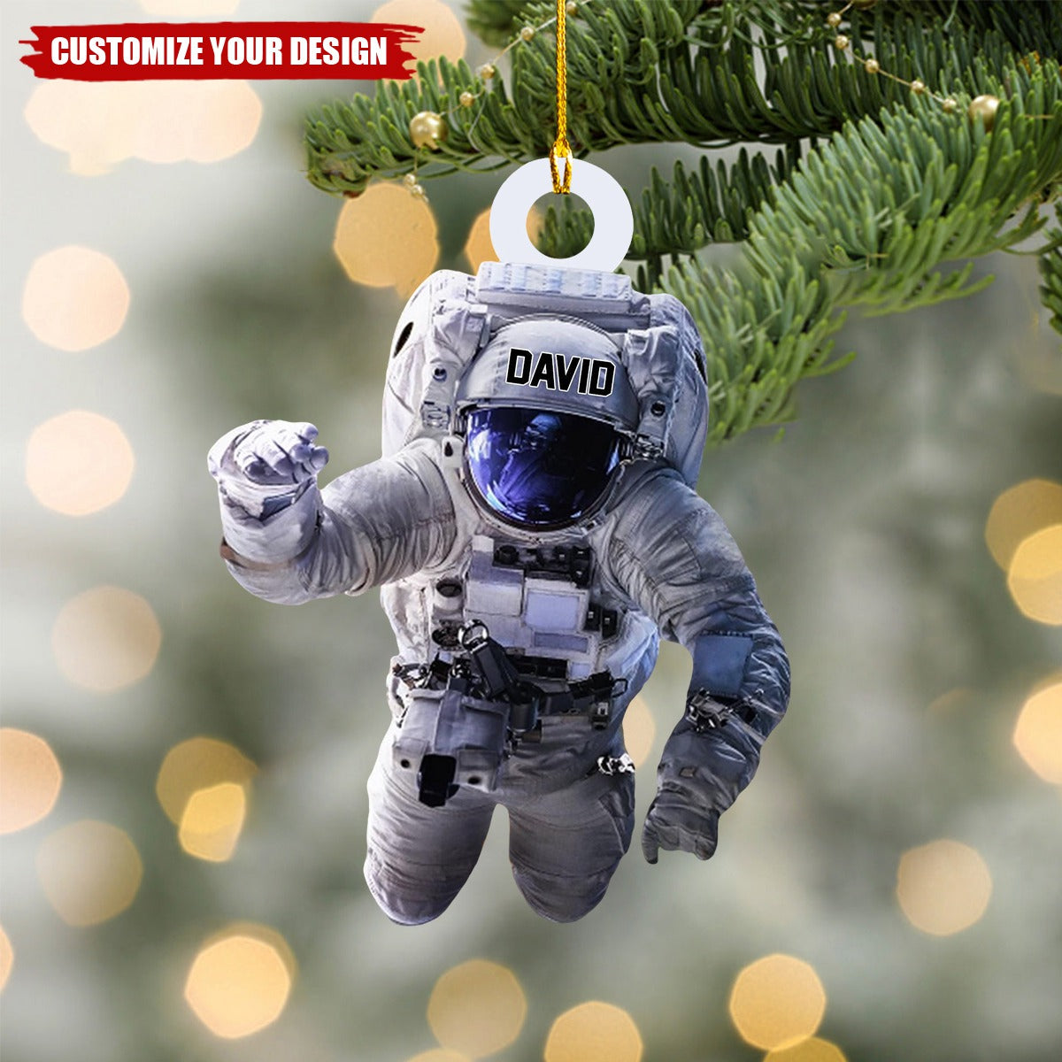 Personalized Astronaut Outer Space Christmas Ornament - 2024 New Release