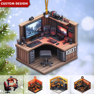Personalized Gaming Room Christmas Ornament, Gift For Gamer-2024 New Release