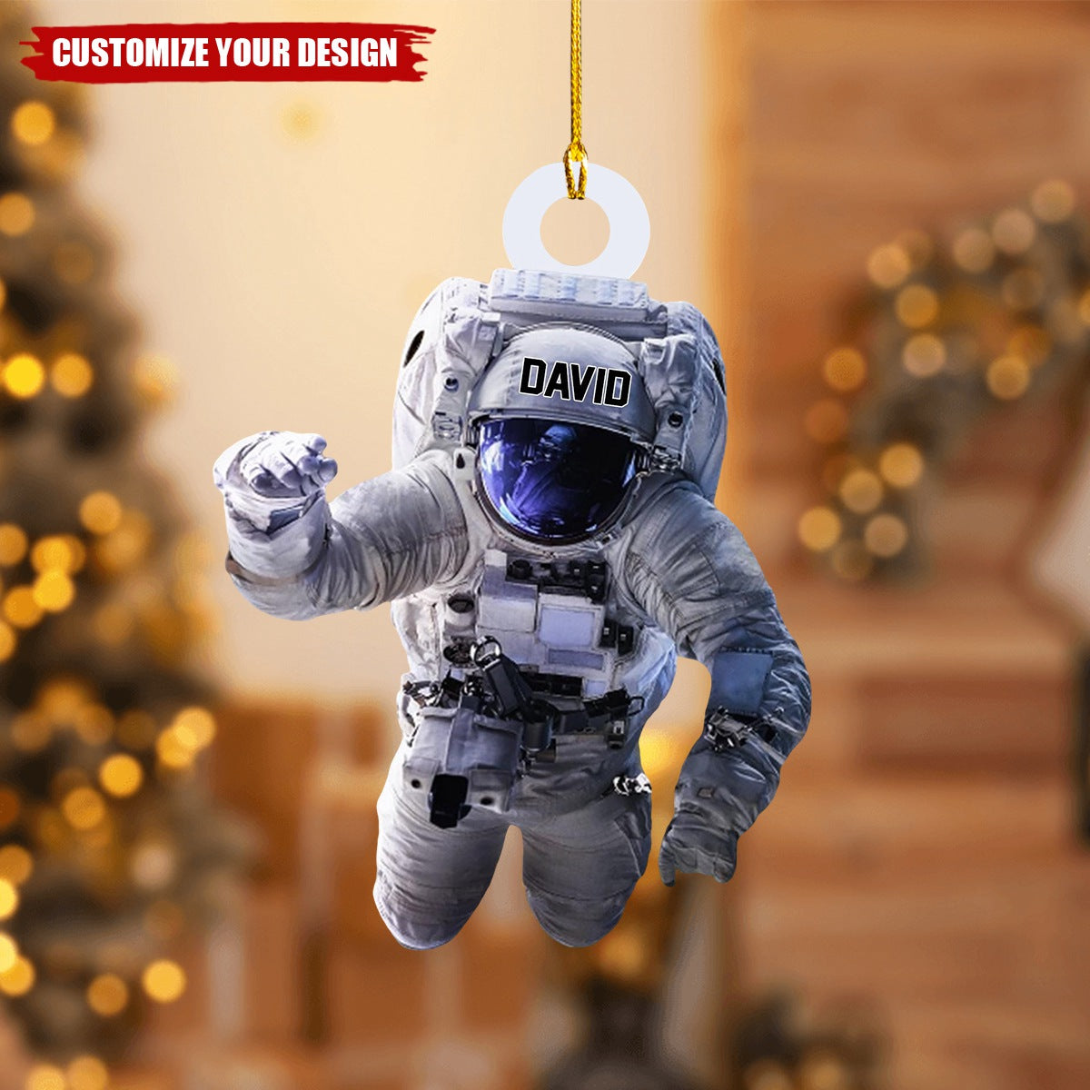 Personalized Astronaut Outer Space Christmas Ornament - 2024 New Release