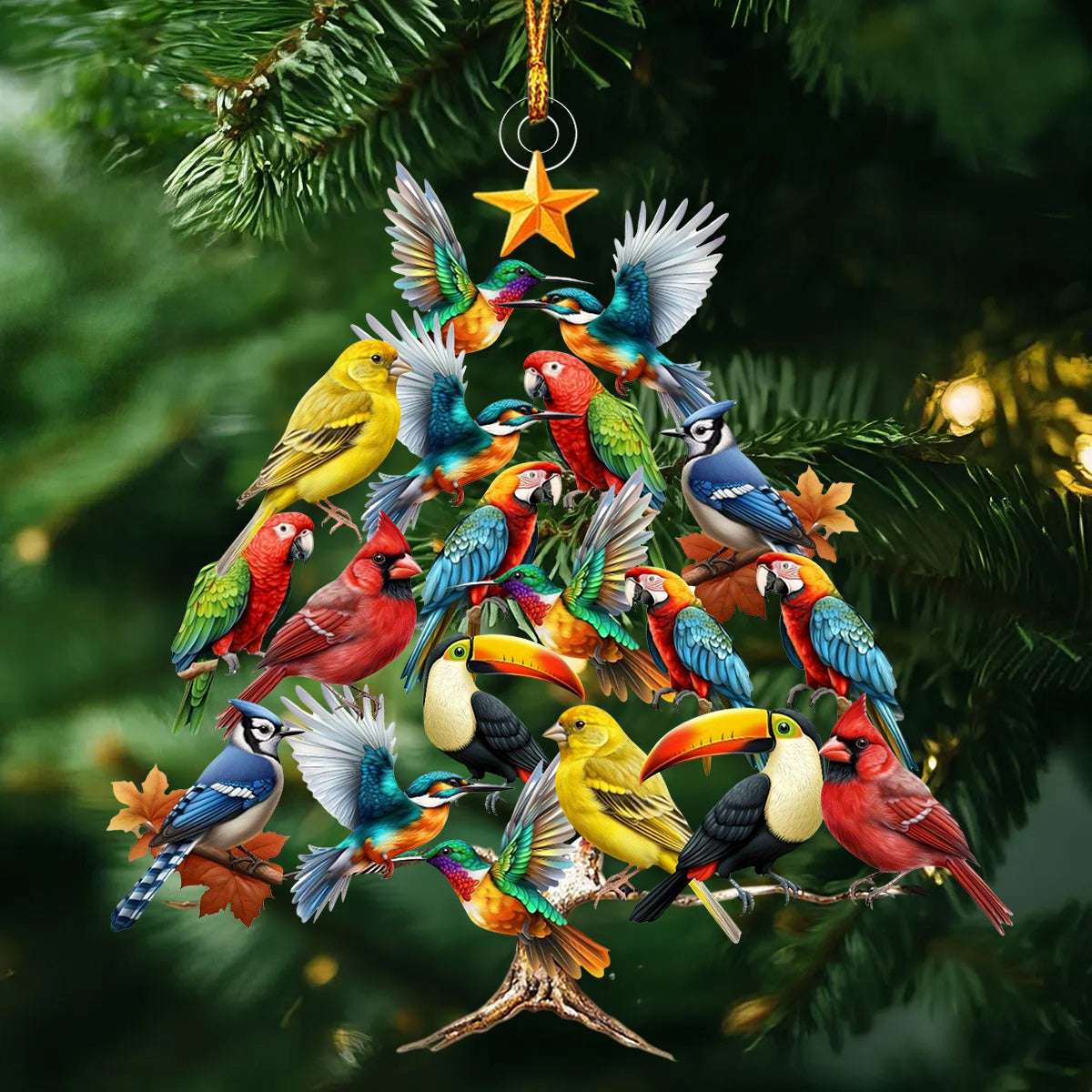 Cute Bird Christmas Tree Ornament, Gift For Bird Lovers-2024 New Release