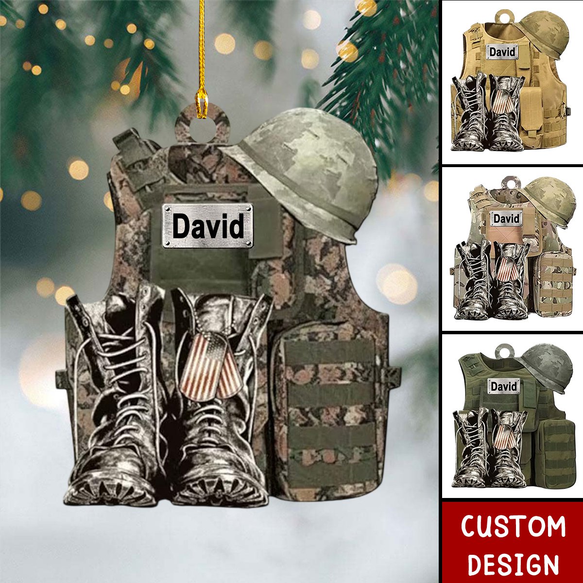 2024 New Release Personalized Military Christmas Ornament - Gift For Veterans