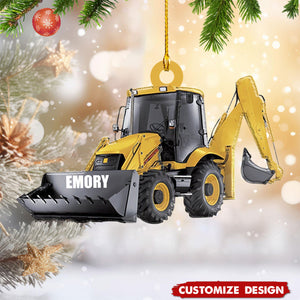 2024 New Release Personalized Excavator Christmas Ornament - Gift For Heavy Equipment Operator