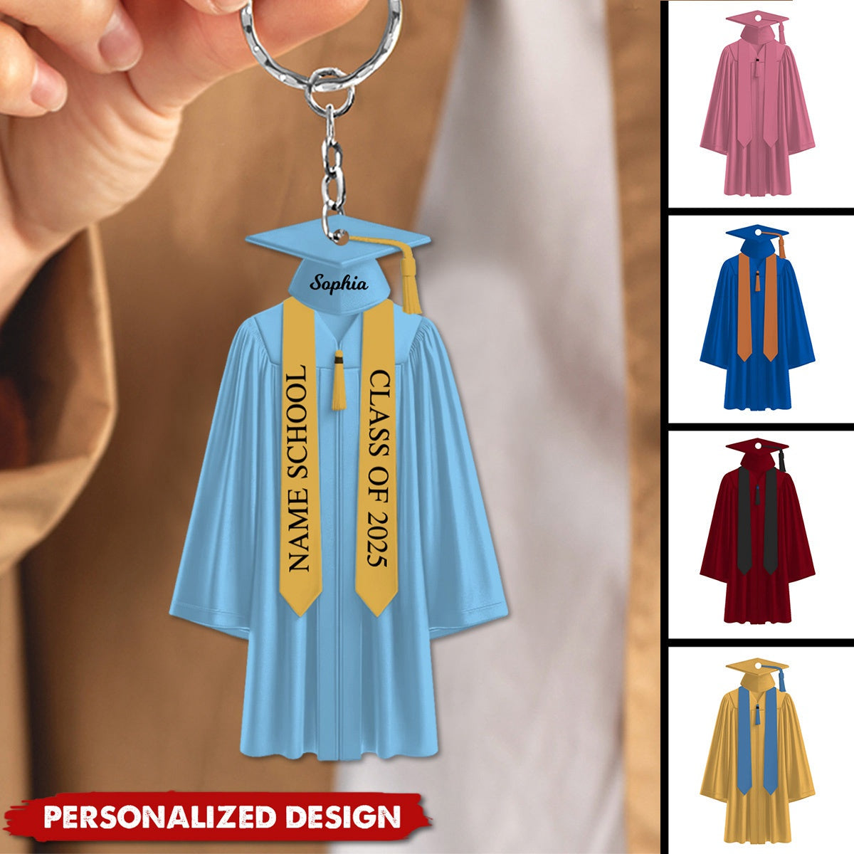 Be The Best Of Whatever You Are-Personalized Keychain-Graduation Gift For Family And Friends