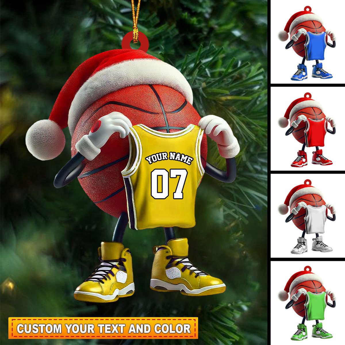Personalized Basketball Christmas Ornament-Gift For Basketball Players and Fans-2024 New Release