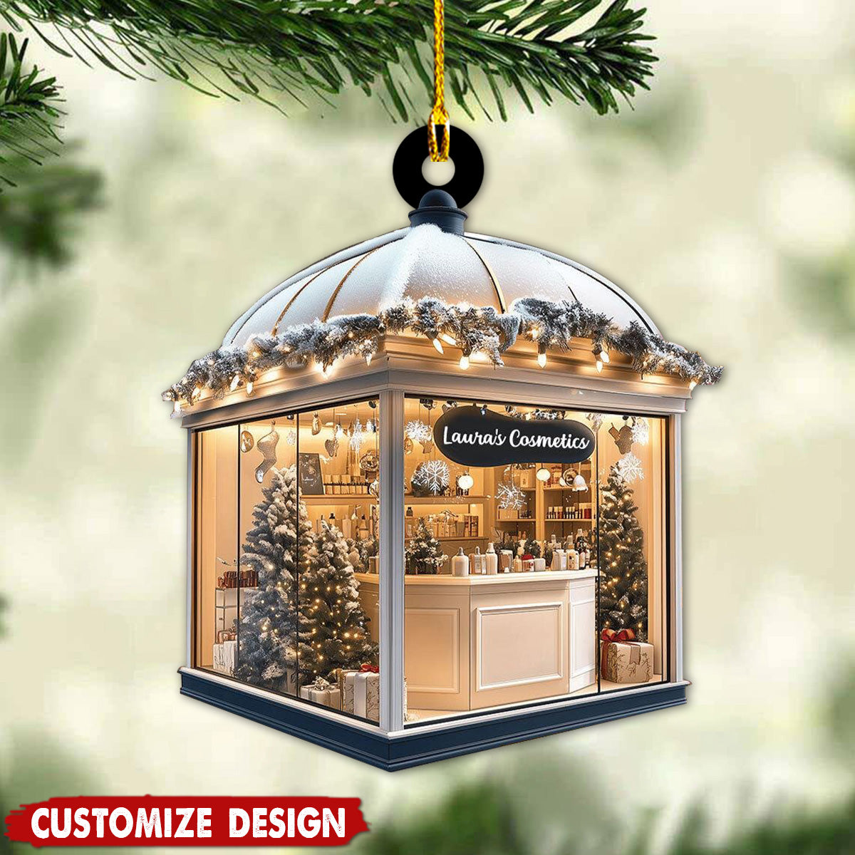Personalized Comestic Shop Ornament-Gift For Girl-2024 New Release