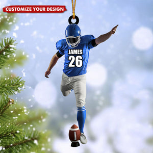 Personalized American Football Christmas Ornament Gift For Football Player - 2024 New Release