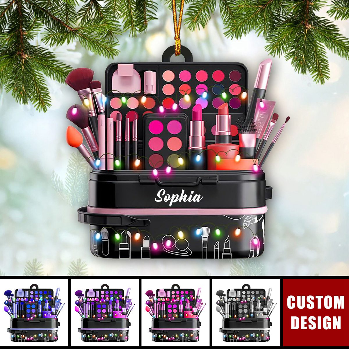 Personalized Makeup Tools Christmas Ornament, Gift for Makeup Artist - 2024 New Release