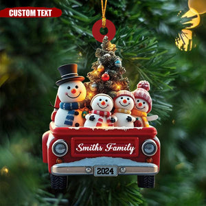 Personalized Snowman Family Christmas Ornament-Gift For Family-2024 New Release