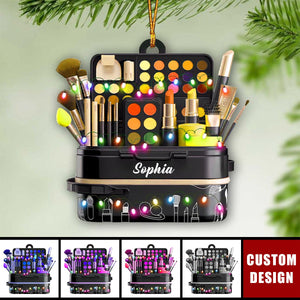 Personalized Makeup Tools Christmas Ornament, Gift for Makeup Artist - 2024 New Release