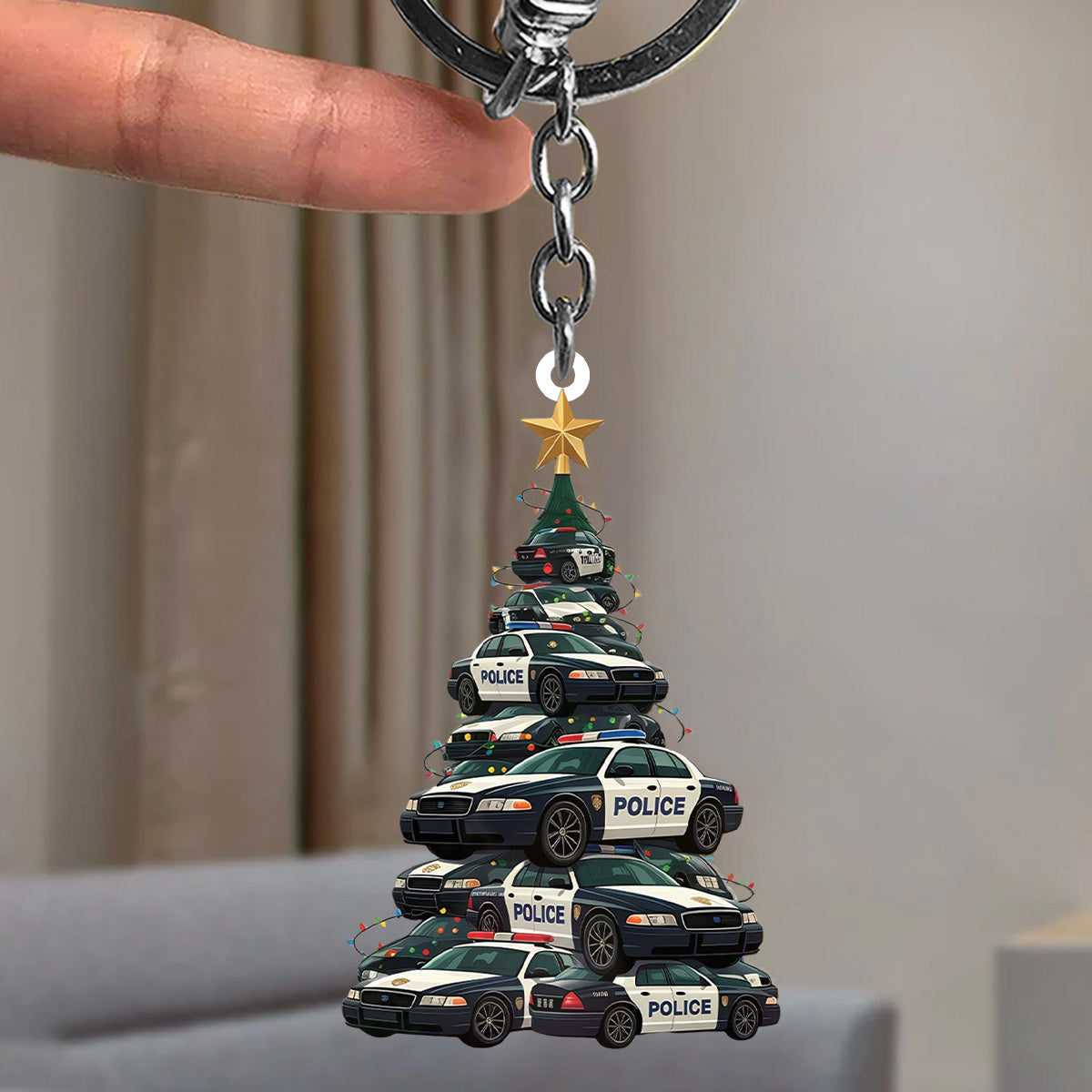 Police Cars Keychain-Gift for police officers