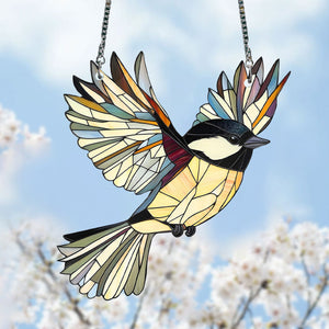 Chickadee Window Hanging Suncatcher Ornament Gift For Bird Lovers