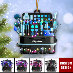 Personalized Makeup Tools Christmas Ornament, Gift for Makeup Artist - 2024 New Release