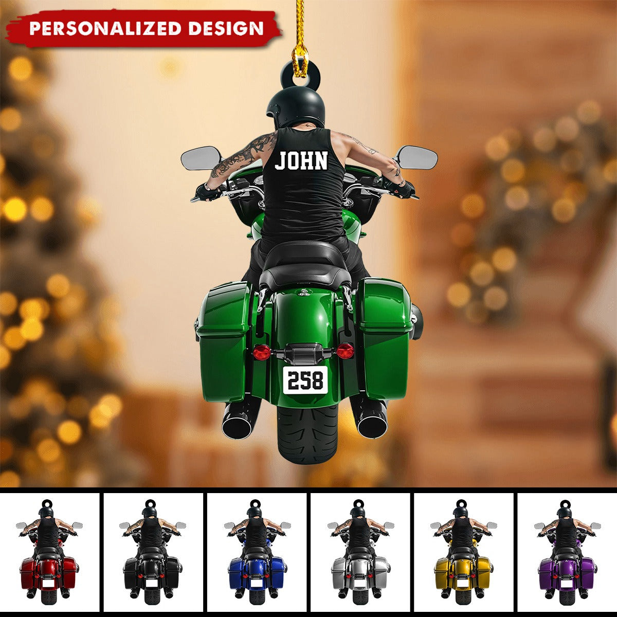 Personalized Motorcycle Christmas Ornaments-Gifts For Biker-2024 New Release