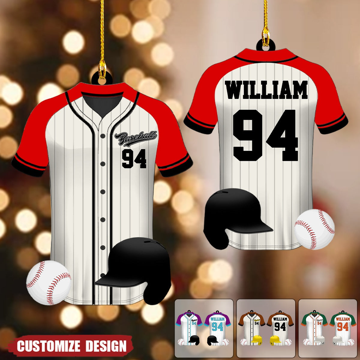 2024 New Release Baseball Uniform Personalized Acrylic Ornament For Baseball Player - Gift For Baseball Lovers