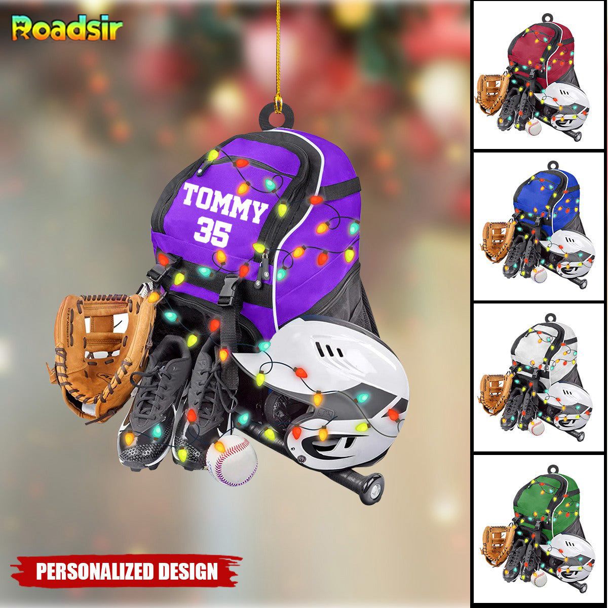 Personalized Baseball Bag Christmas Ornament-Gift for Baseball Team-2024 New Release