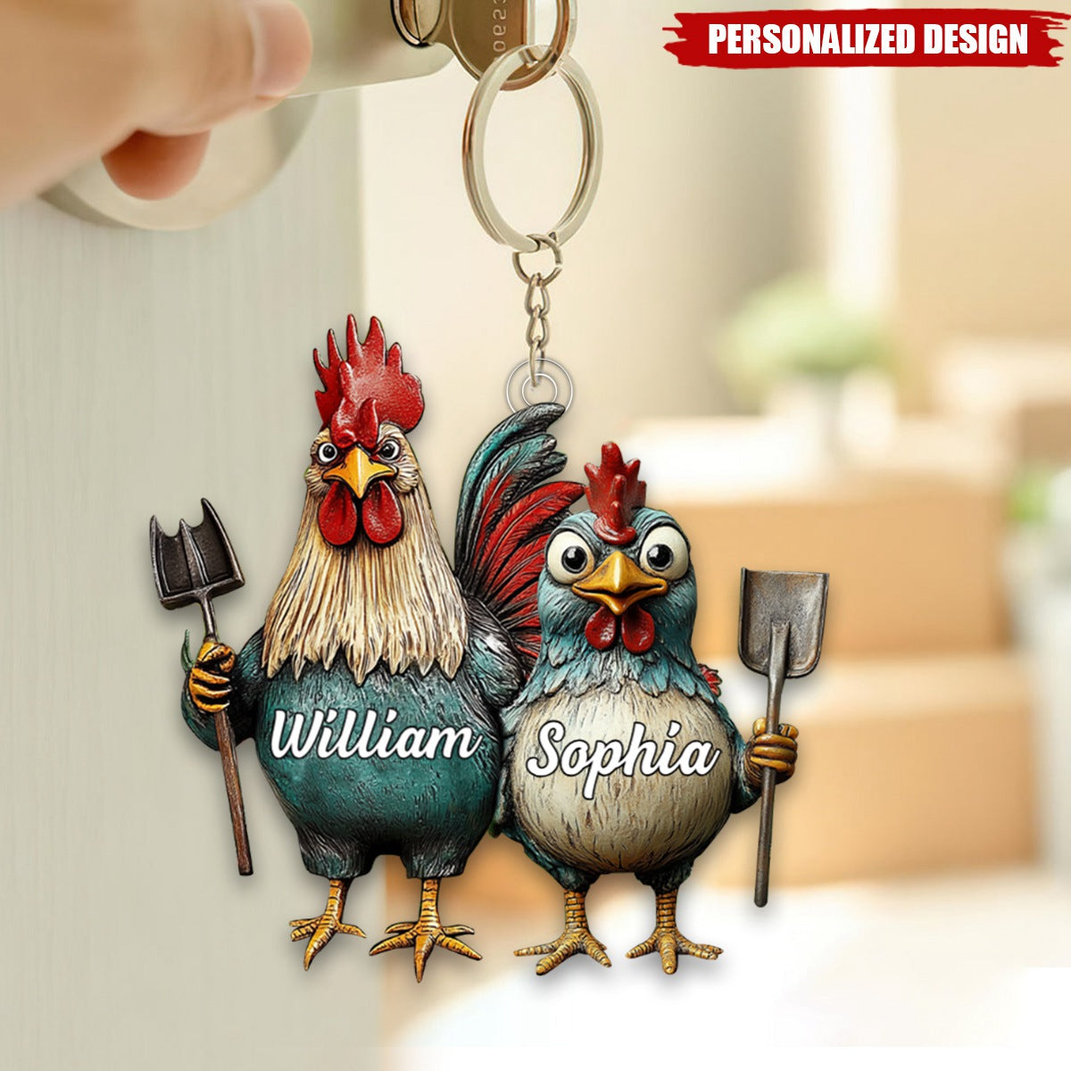 Personalized Couple Keychain-Valentine Gift