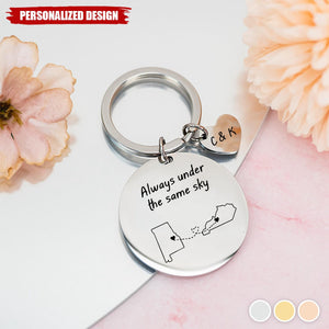 Long Distance Relationship-Personalized Keychain-Gift for Family, Friends