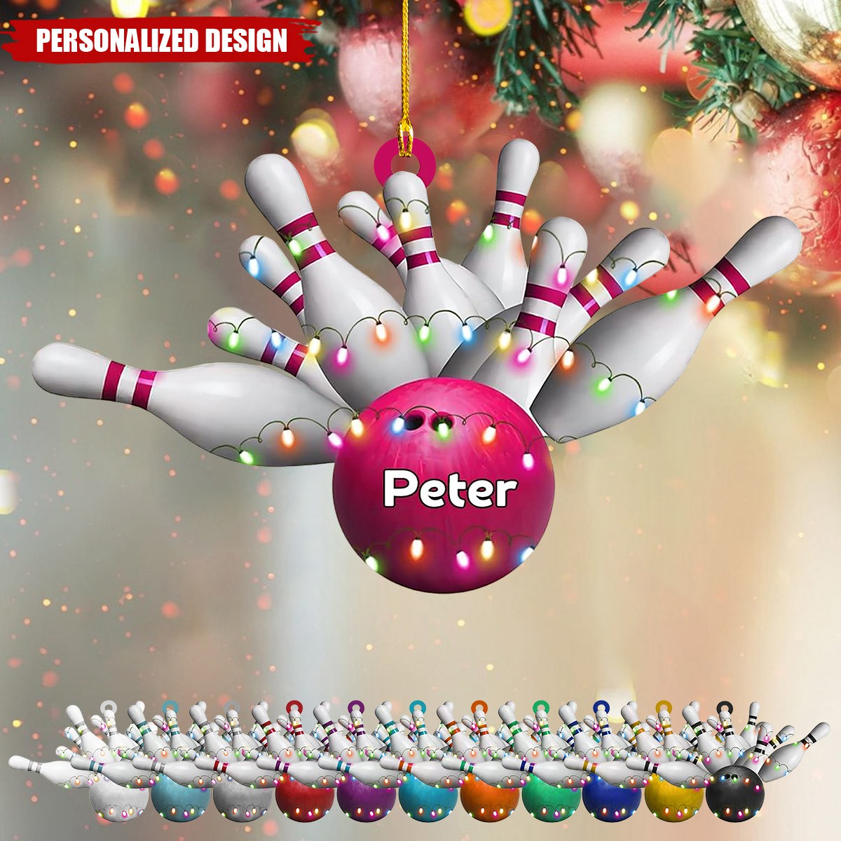 Personalized Bowling Christmas Ornament-Gifts For Bowling Lover-2024 New Release