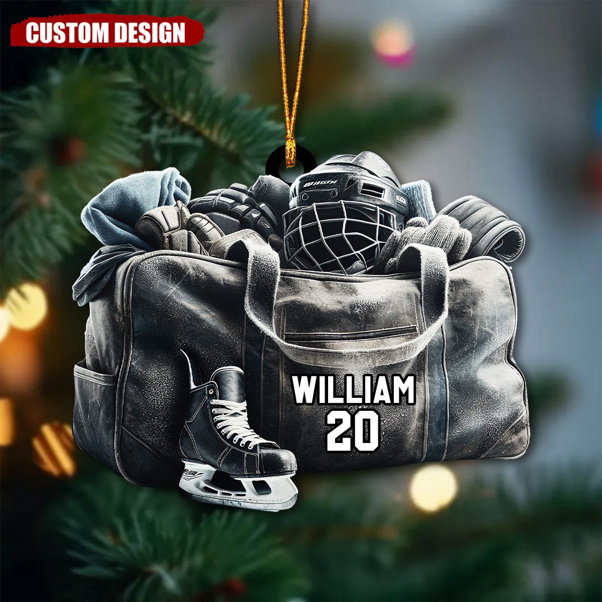 Personalized Ice Hockey Gear Christmas Ornament, Gift For Ice Hockey Players-2024 New Release