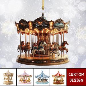 2024 New Release Personalized Carousel Christmas Ornament