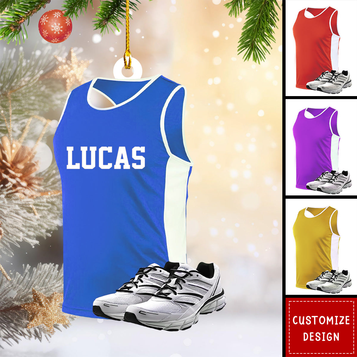 2024 New Release Personalized Running Christmas Ornament - Gift For Runner