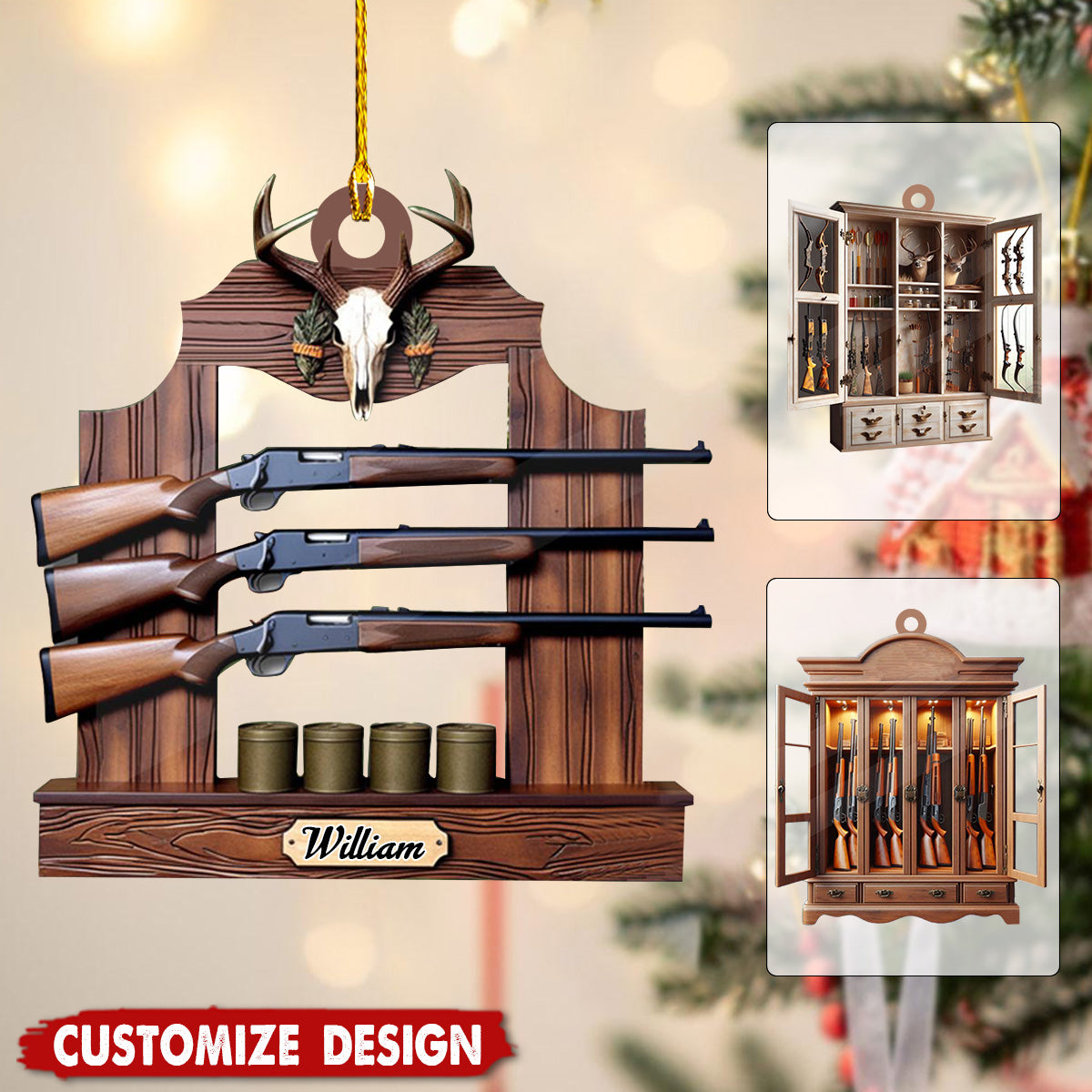 Personalized Gun Shelf Christmas Ornament-2024 New Release