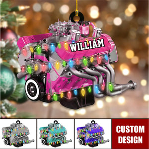 Personalized Drag Racing Engine Christmas Ornament, Gift For Racing Lovers - 2024 New Release