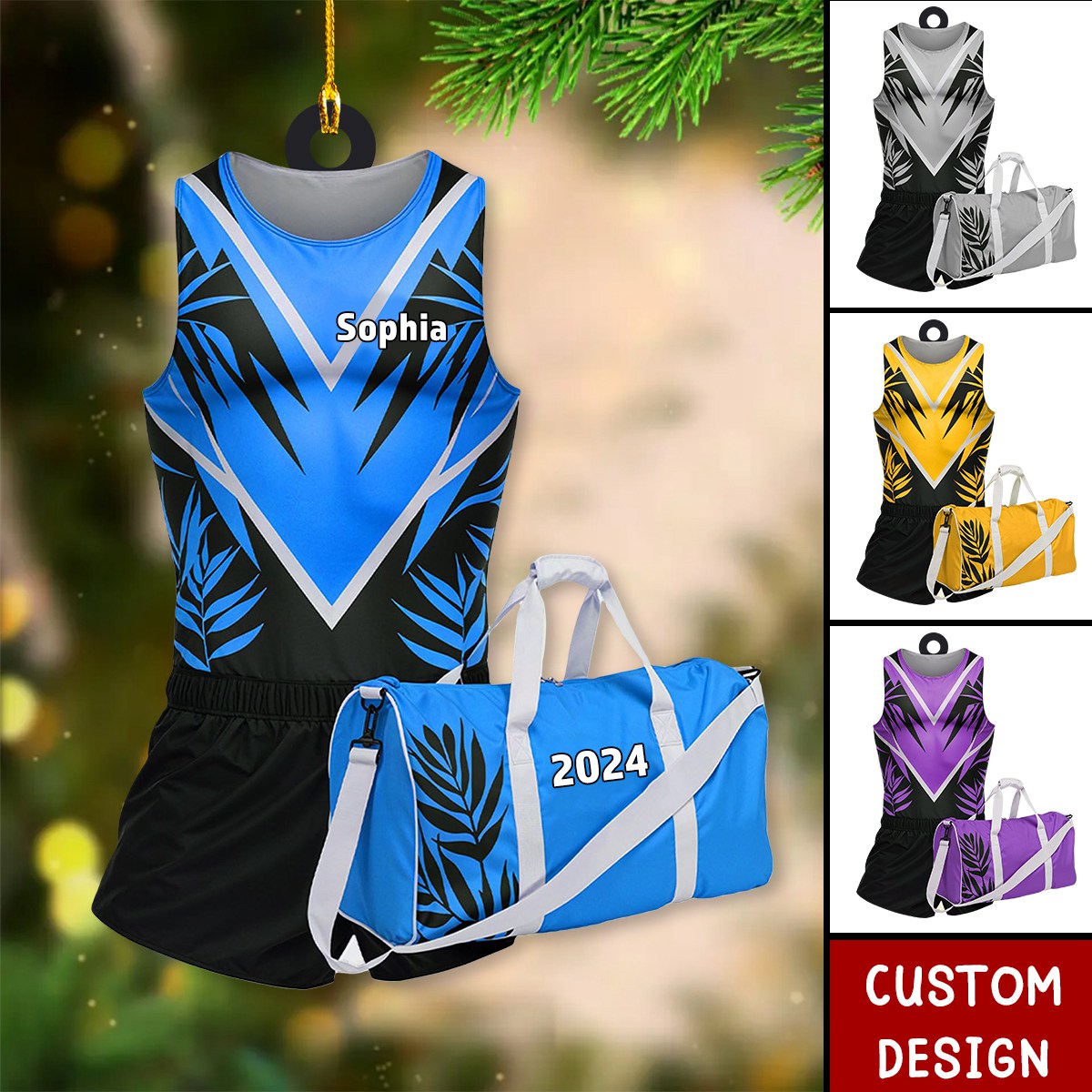 Personalized Gymnastics Ornament, Gift For Gymnast Girl - 2024 New Release