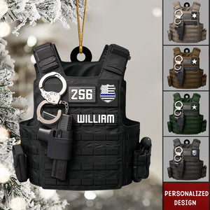 2024 New Release Custom Logo Police Christmas Personalized Two Sided Shaped Christmas Ornament