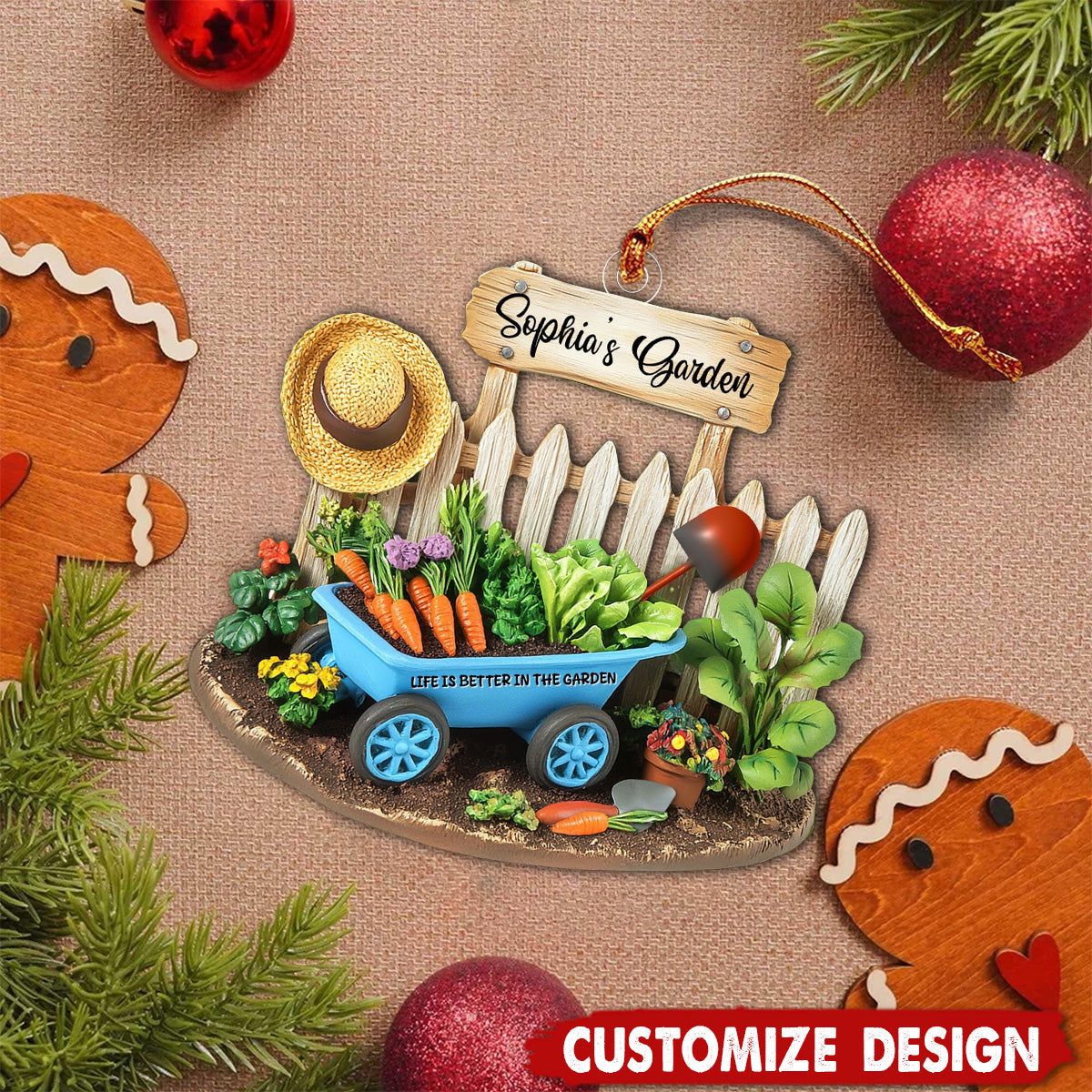 Personalized Garden Tools Christmas Ornament Gift For Gardener Lover-2024 New Release