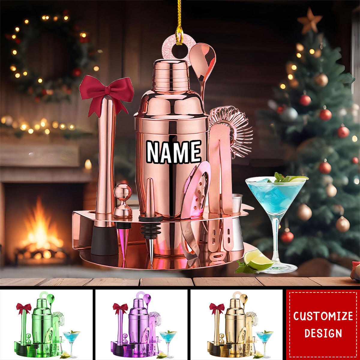 Personalized Bartender Kit Christmas Ornament Gift For Bartender - 2024 New Release