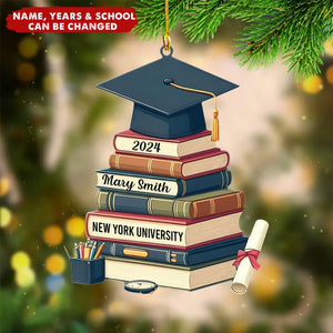 Personalized Christmas Graduation Ornaments Class of 2024 - Graduation Gifts for Her, Him