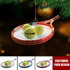 Personalized Tennis Christmas Ornament, 2024 New Release Tennis Ball Ornament