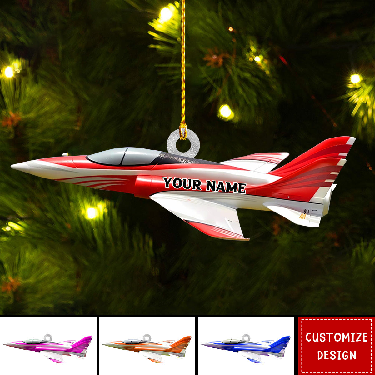 Personalized Airplane Christmas Ornament - 2024 New Release
