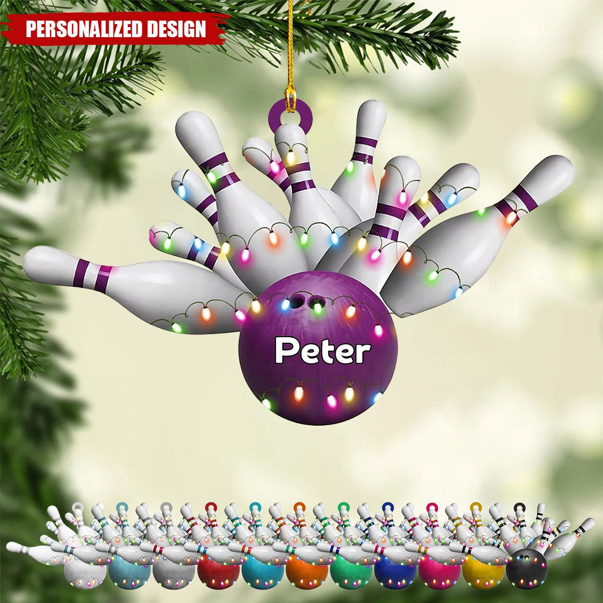 Personalized Bowling Christmas Ornament-Gifts For Bowling Lover-2024 New Release