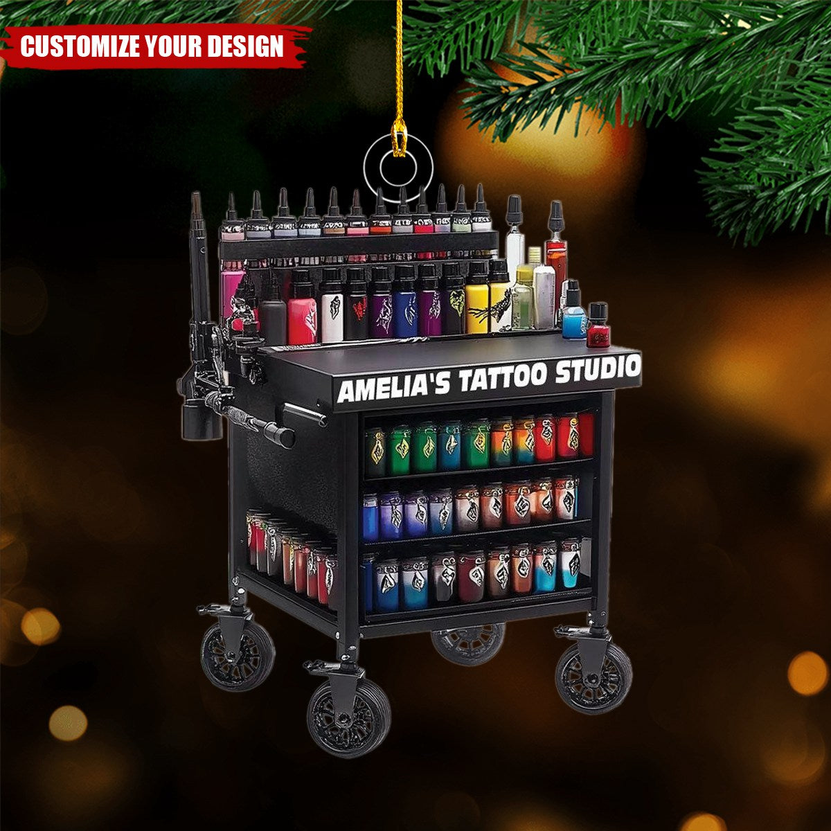 Personalized Tattoo Christmas Ornament Tattoo Artirst Gift - 2024 New Release