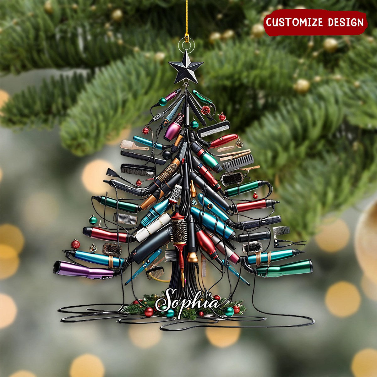 Personalized Hairstylist Christmas Ornament, Gifts For Hairdresser-2024 New Release