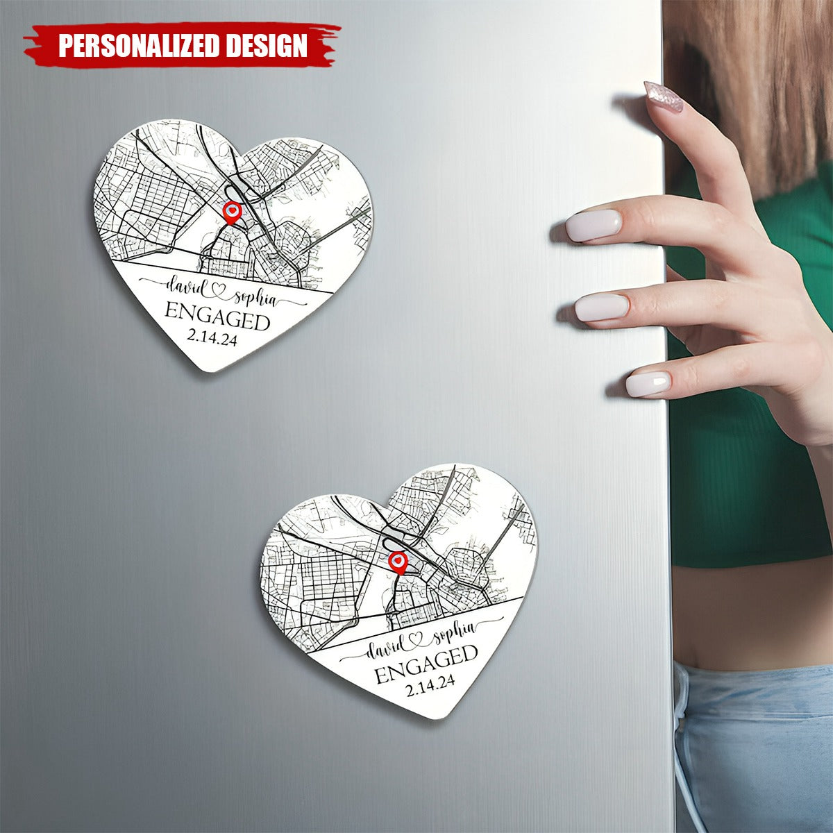 Where It All Began Map-Personalized Acrylic Magnet-Anniversary Valentine's Day Gift