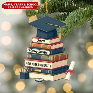 Personalized Christmas Graduation Ornaments Class of 2024 - Graduation Gifts for Her, Him