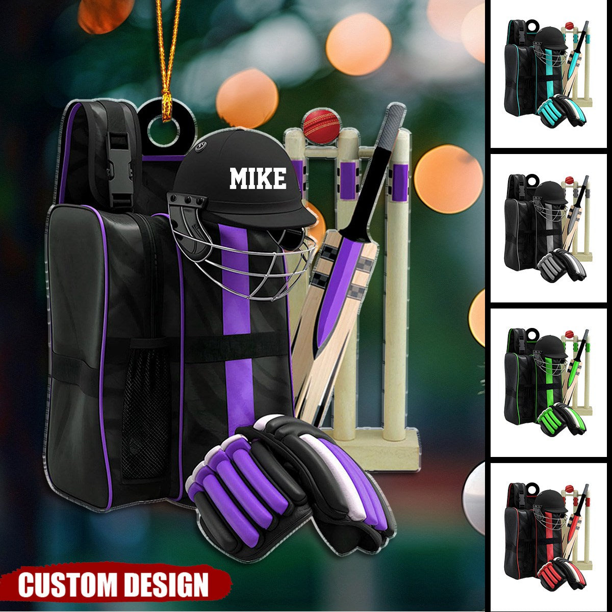 Personalized Cricket Christmas Ornament, Gift For Cricket Lovers - 2024 New Release