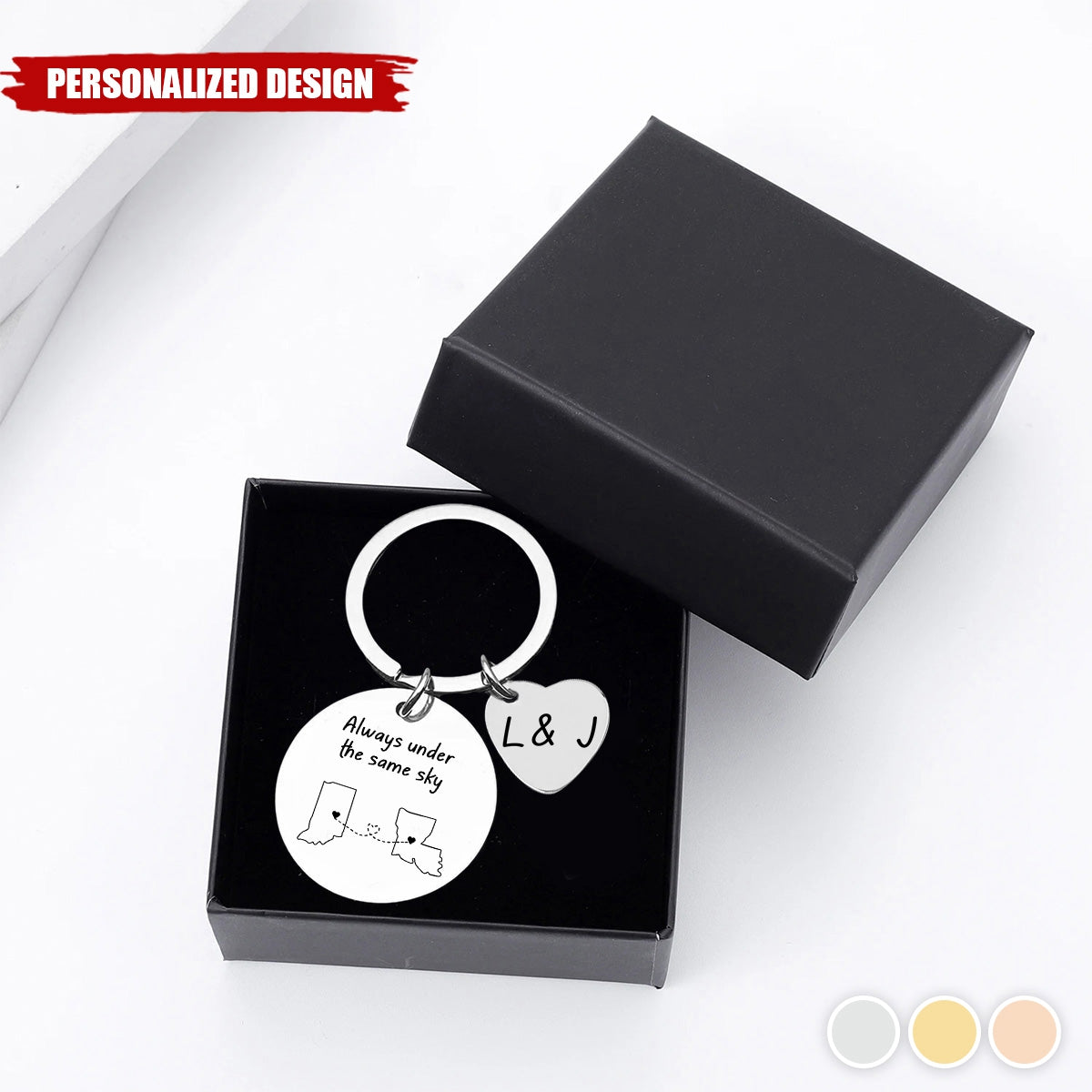 Long Distance Relationship-Personalized Keychain-Gift for Family, Friends