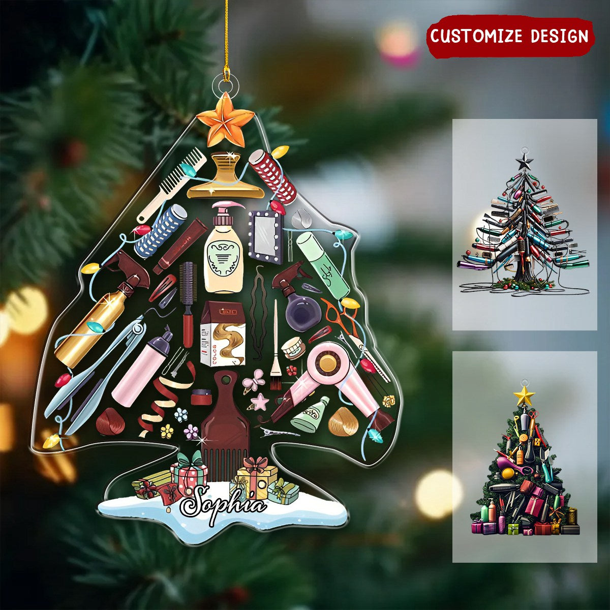 Personalized Hairstylist Christmas Ornament, Gifts For Hairdresser-2024 New Release