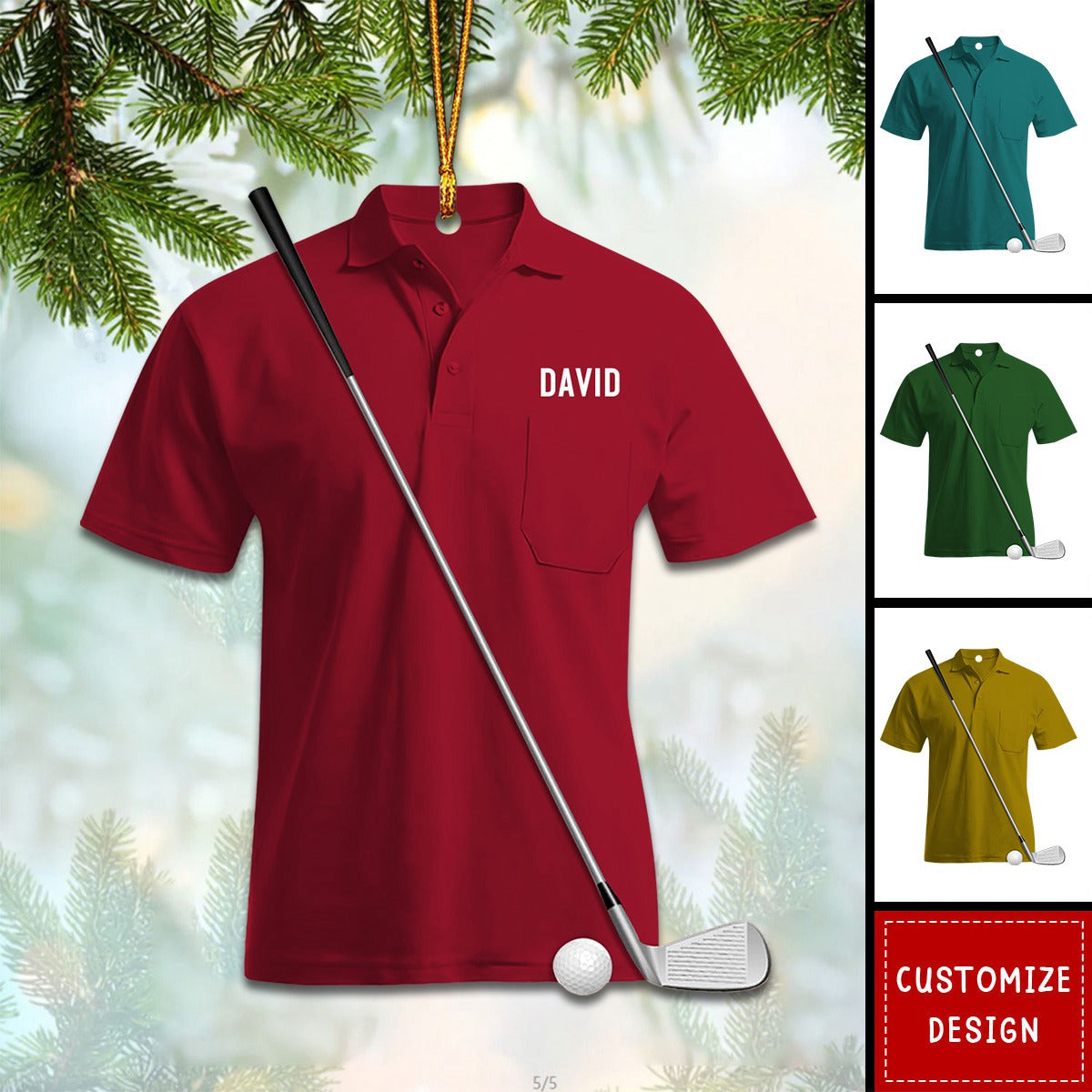 Personalized Golf Uniform Christmas Ornament, Gift For Golf Lovers - 2024 New Release
